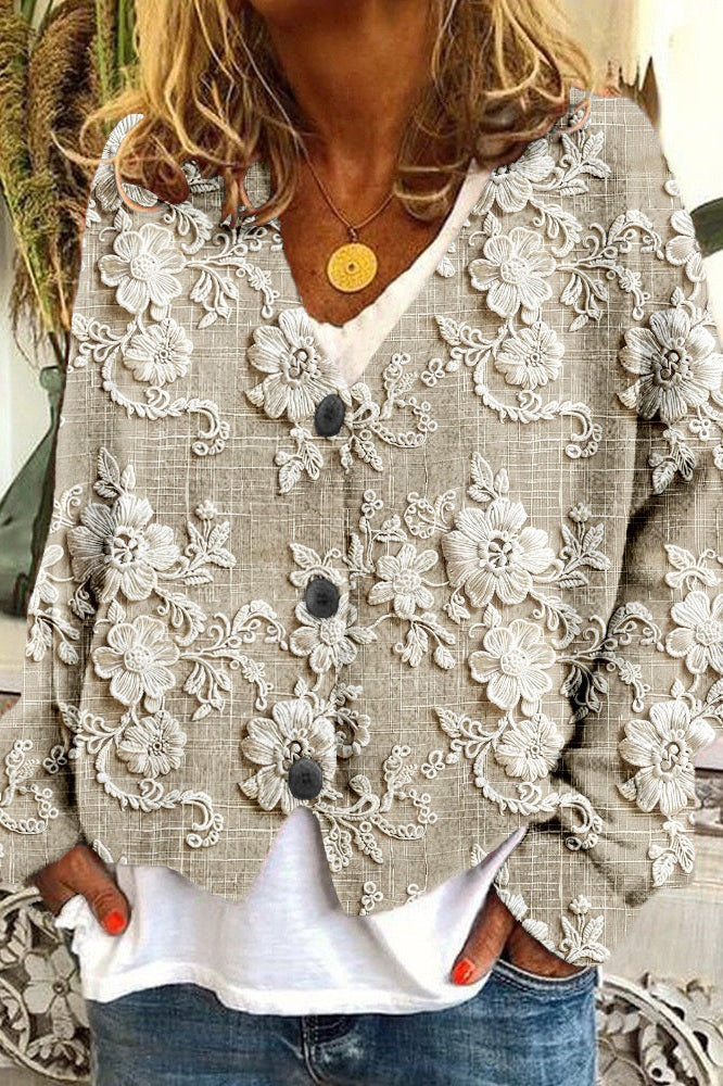 Rosalie™ | Cardigan Élégance Florale