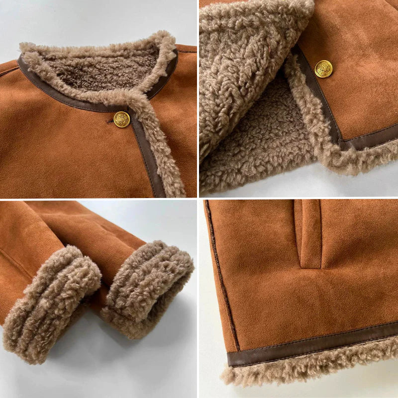 Naomie™ | Veste Suédine Doublure Teddy Chic