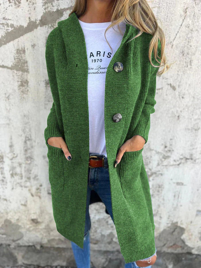 Anaëlle™ | Cardigan Long Tricot Élégant