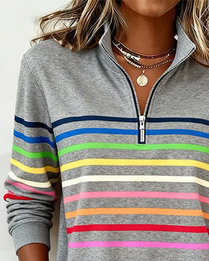 Camille™ | Pull Décontracté à Col Zippé