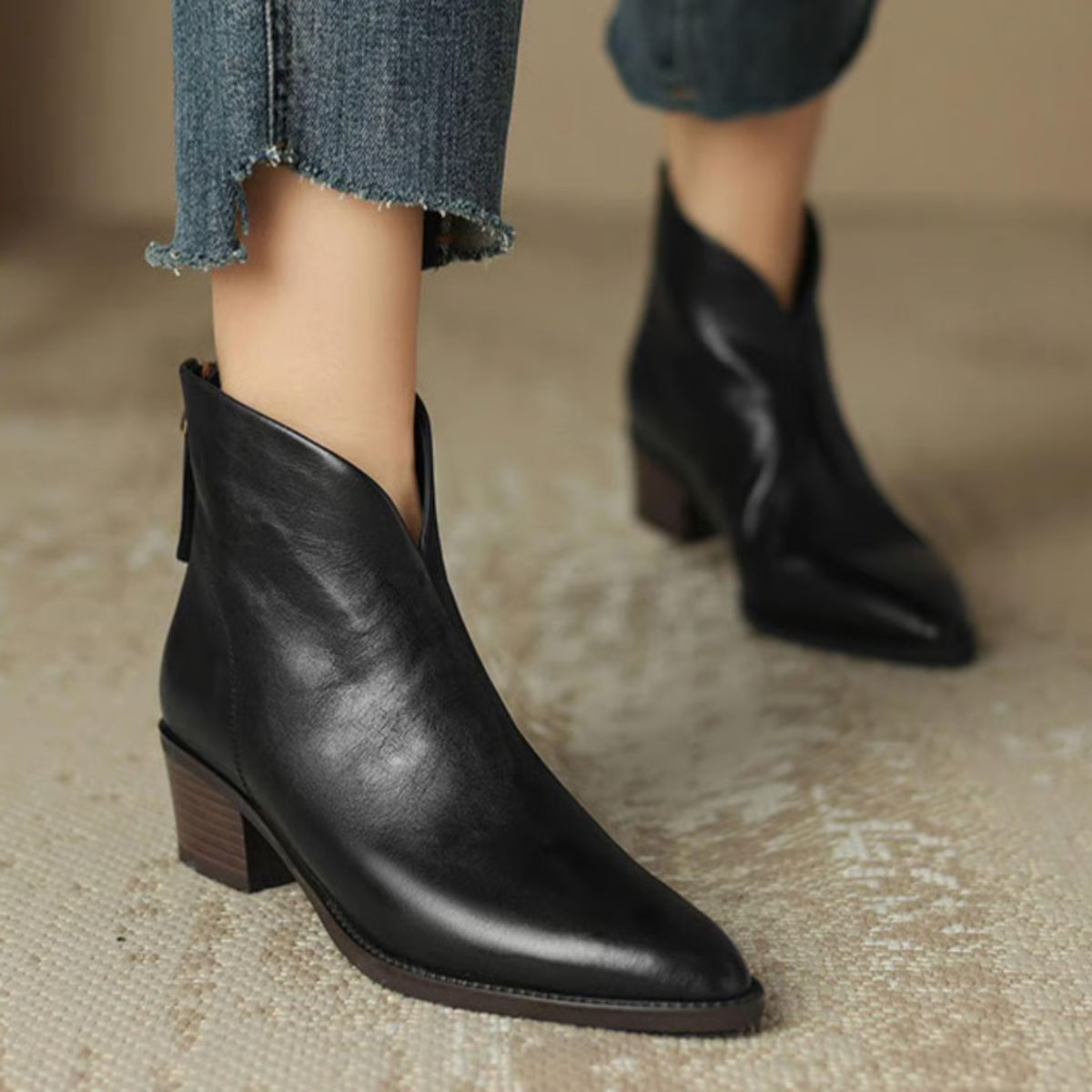 Séverine™ | Bottines Élégantes à Talon Raffiné