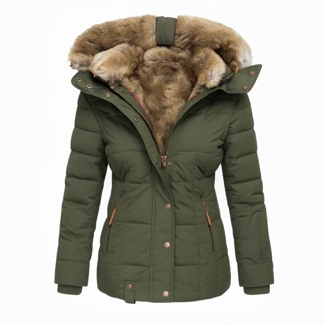 Ismérie™ | Manteau Hiver Doublure Fourrure Élégance