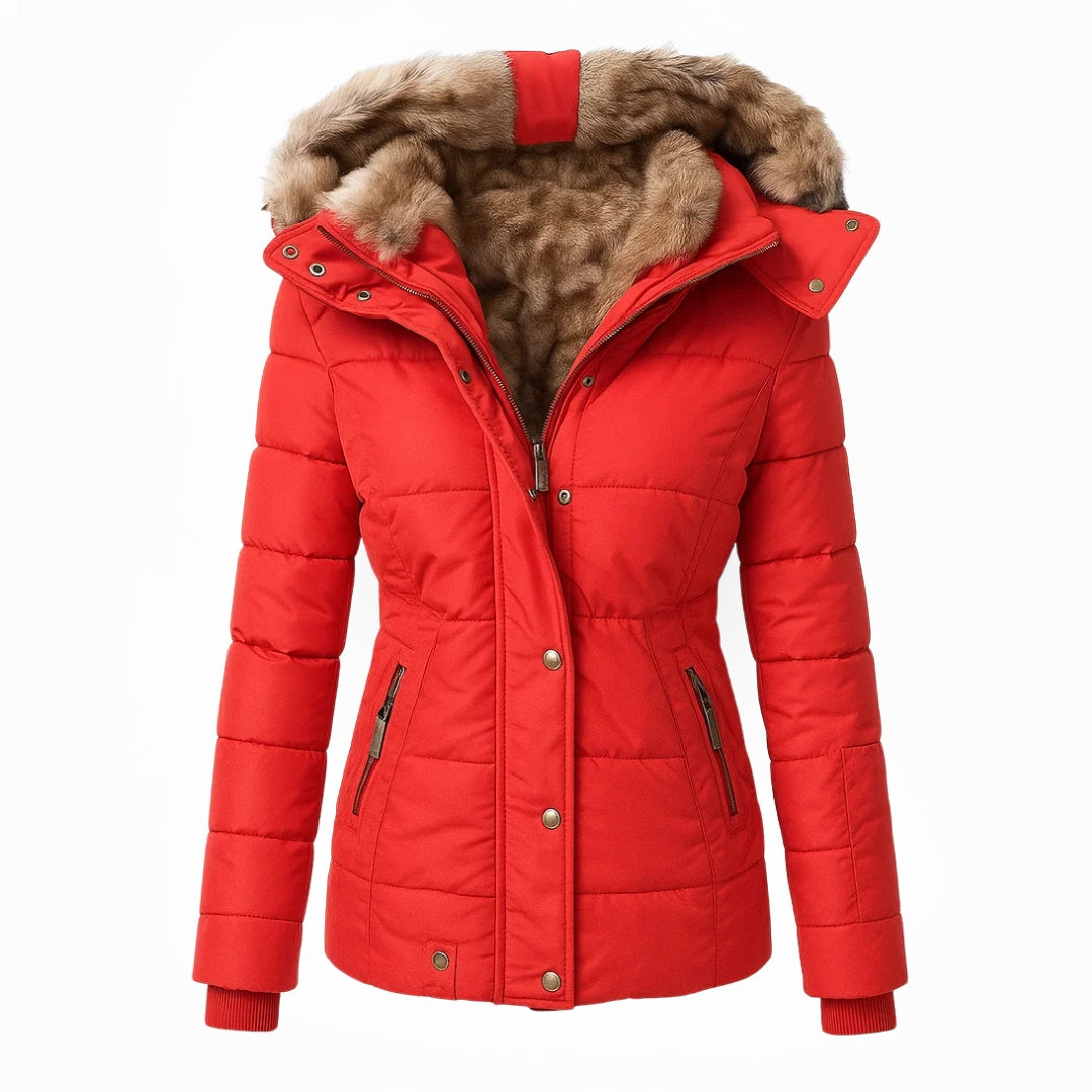Ismérie™ | Manteau Hiver Doublure Fourrure Élégance