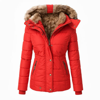 Ismérie™ | Manteau Hiver Doublure Fourrure Élégance