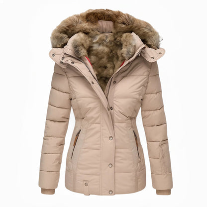 Ismérie™ | Manteau Hiver Doublure Fourrure Élégance