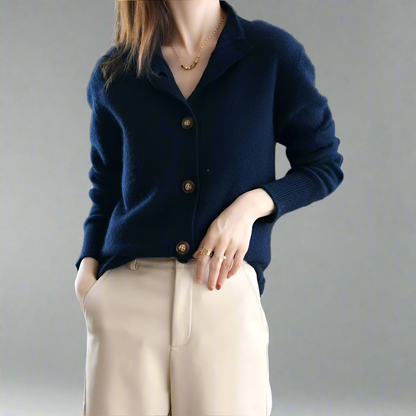 Gabrielle™ | Cardigan Classique Camel