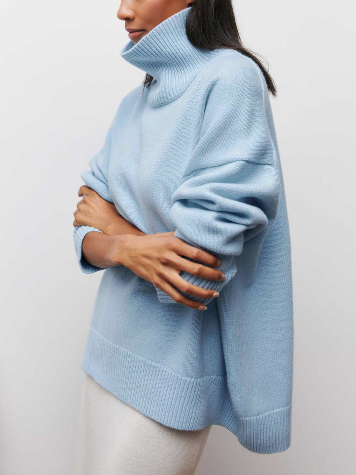 Isaline™ | Pull Col Roulé Oversize