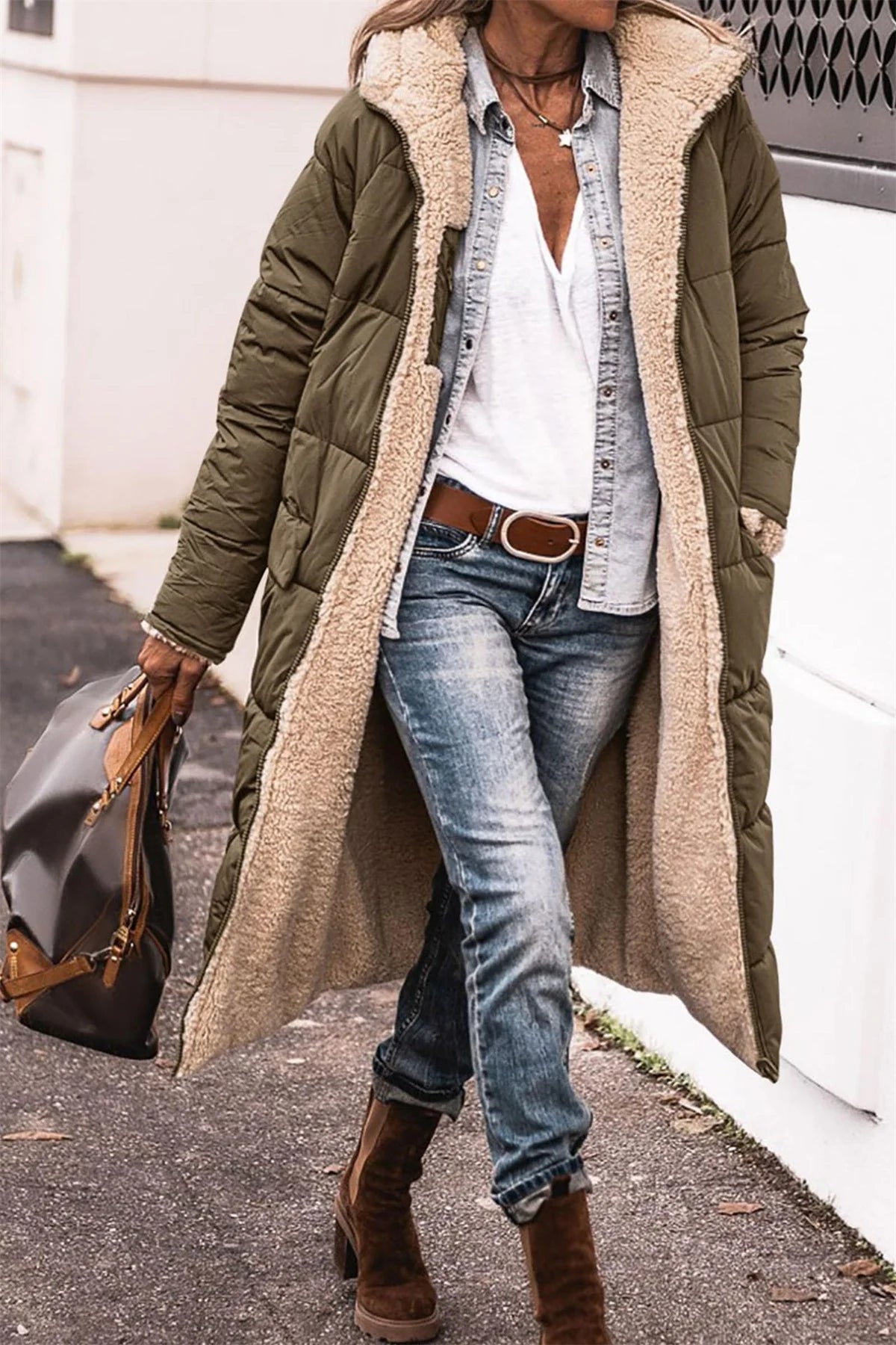 Maëlys™ | Manteau Long Réversible Élégant