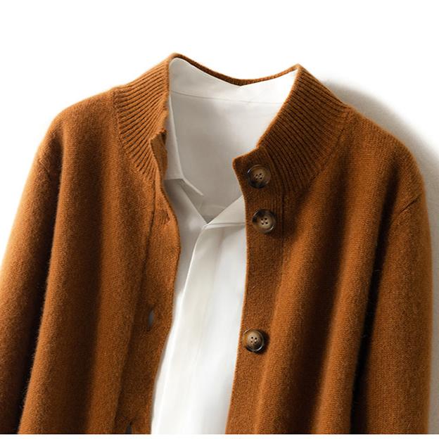 Gabrielle™ | Cardigan Classique Camel