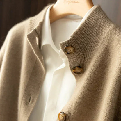Gabrielle™ | Cardigan Classique Camel