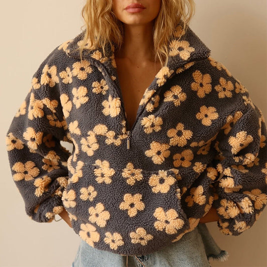 Flavie™ | Pull Polaire Élégance Florale