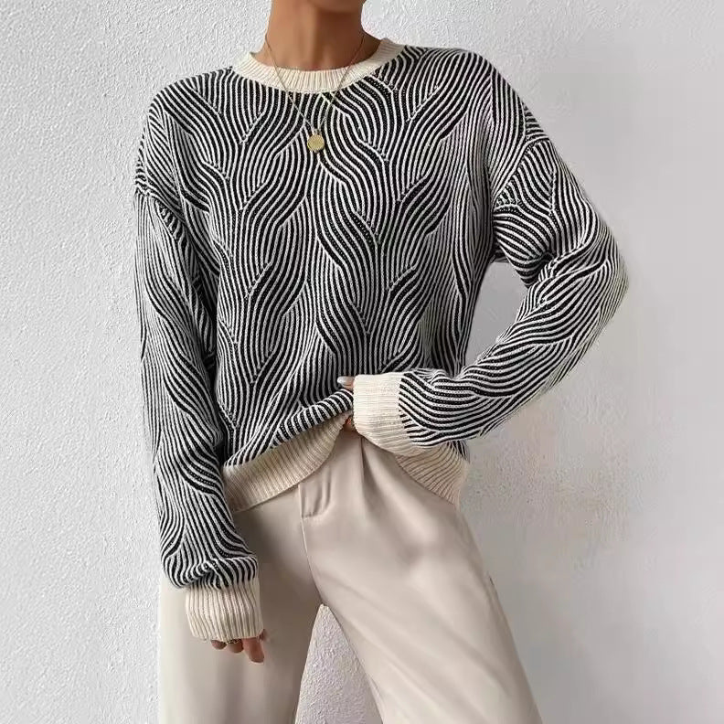 Marine™ | Pull Maille Rayures Élégantes