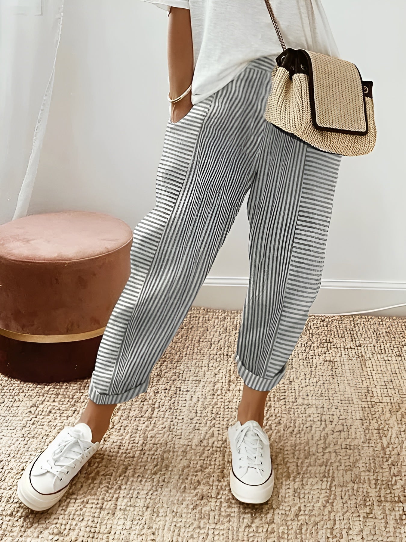 Leura™ | Pantalon Rayé Chic
